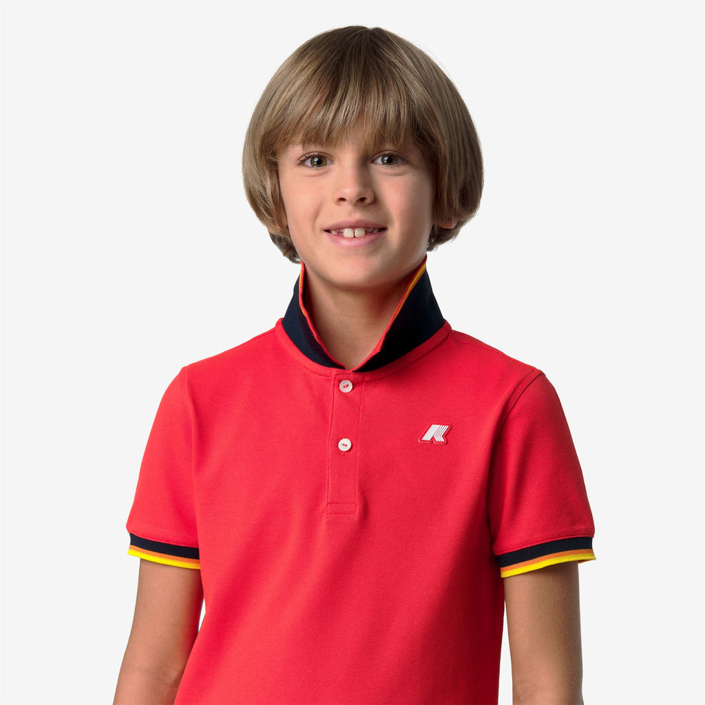 Polo Shirts_Boy_P. VINCENT PIQUE_Polo_Red Poppy - Commercial 7