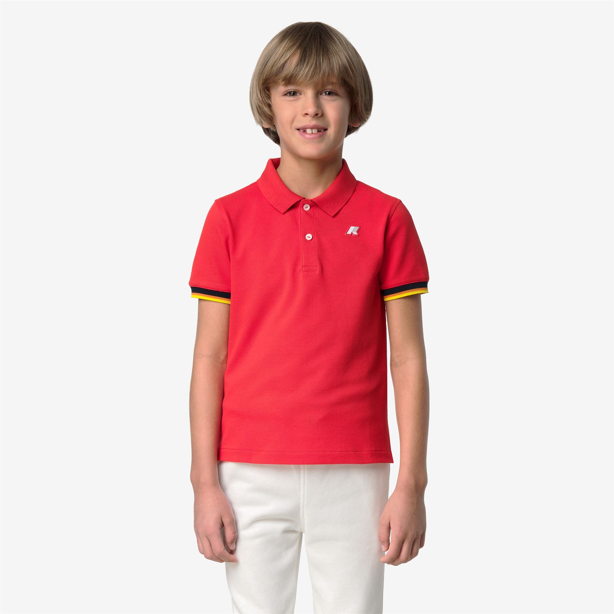 Polo Shirts_Boy_P. VINCENT PIQUE_Polo_Red Poppy - Commercial 4