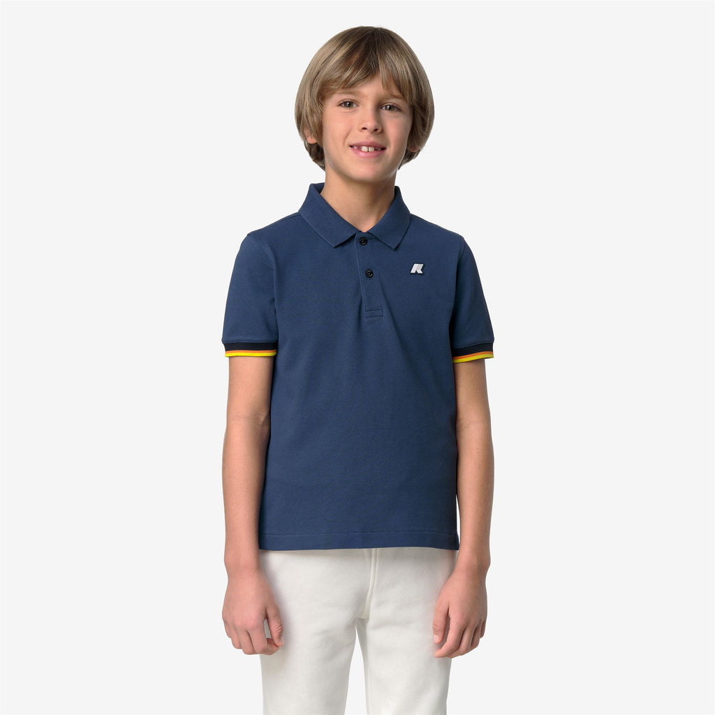 Polo Shirts_Boy_P. VINCENT PIQUE_Polo_Blue Insignia - Commercial 4