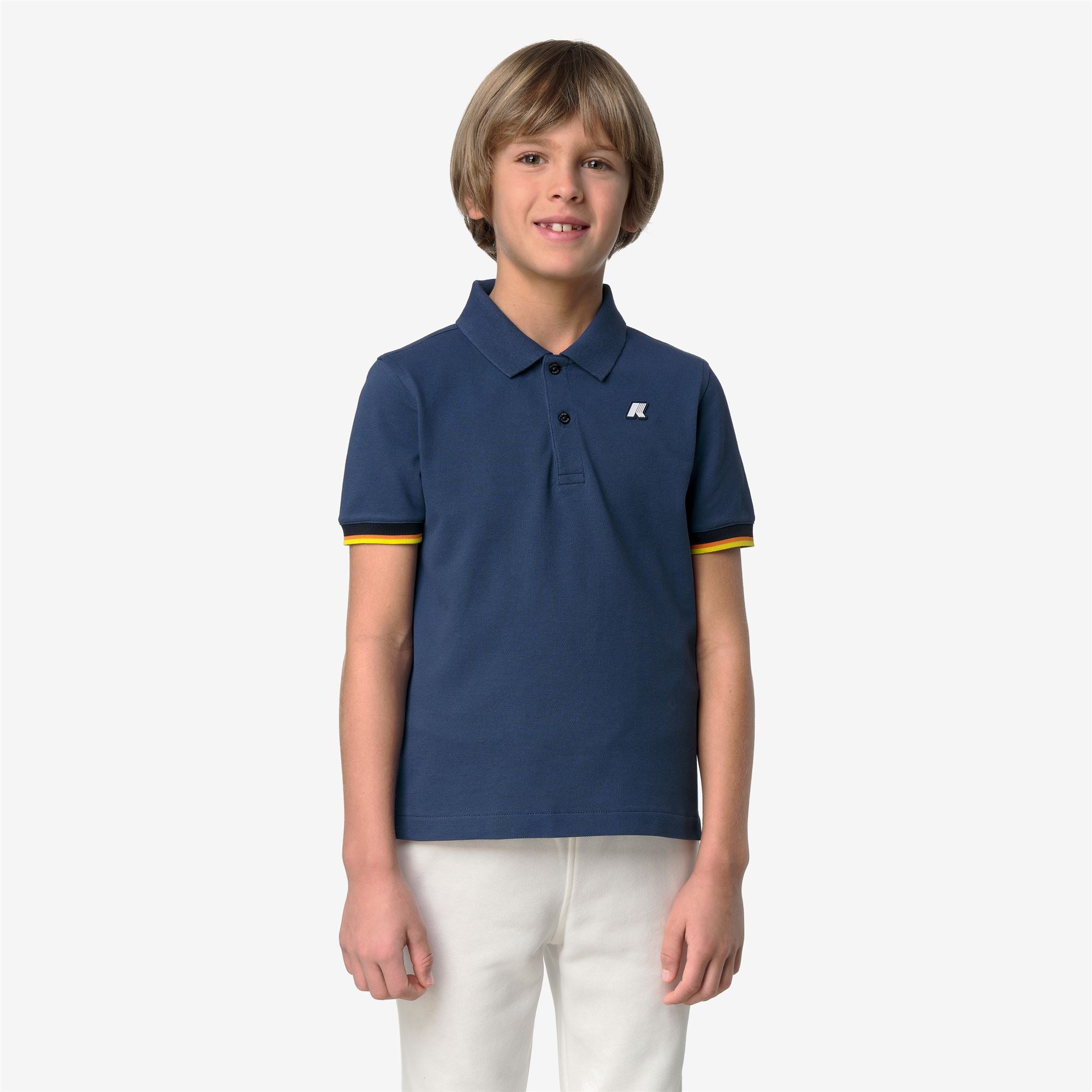 Polo Shirts_Boy_P. VINCENT PIQUE_Polo_Blue Insignia - Commercial 4