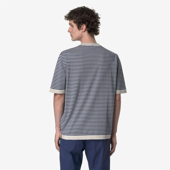 COMBE STRIPES - Knitwear - Pull  Over - MAN - BEIGE LT-BLUE DEPTHS