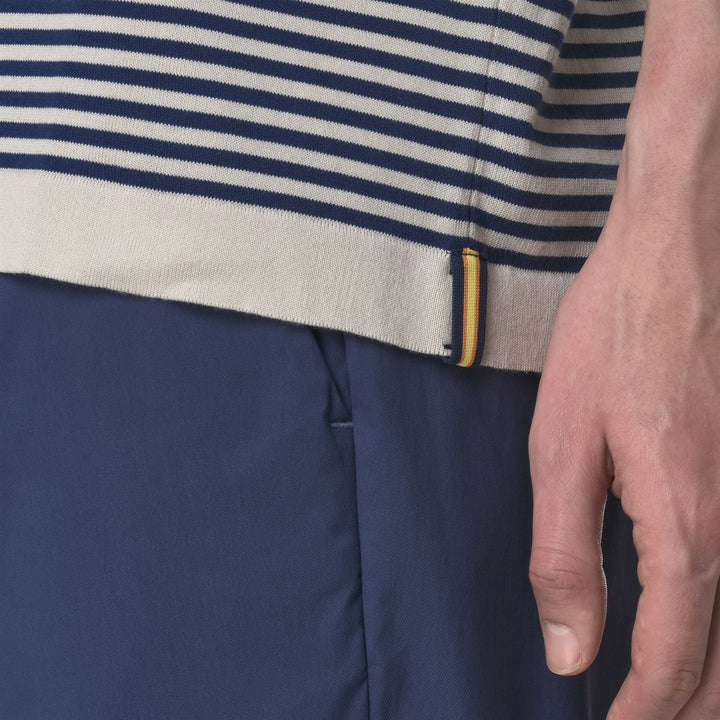 COMBE STRIPES - Knitwear - Pull  Over - MAN - BEIGE LT-BLUE DEPTHS