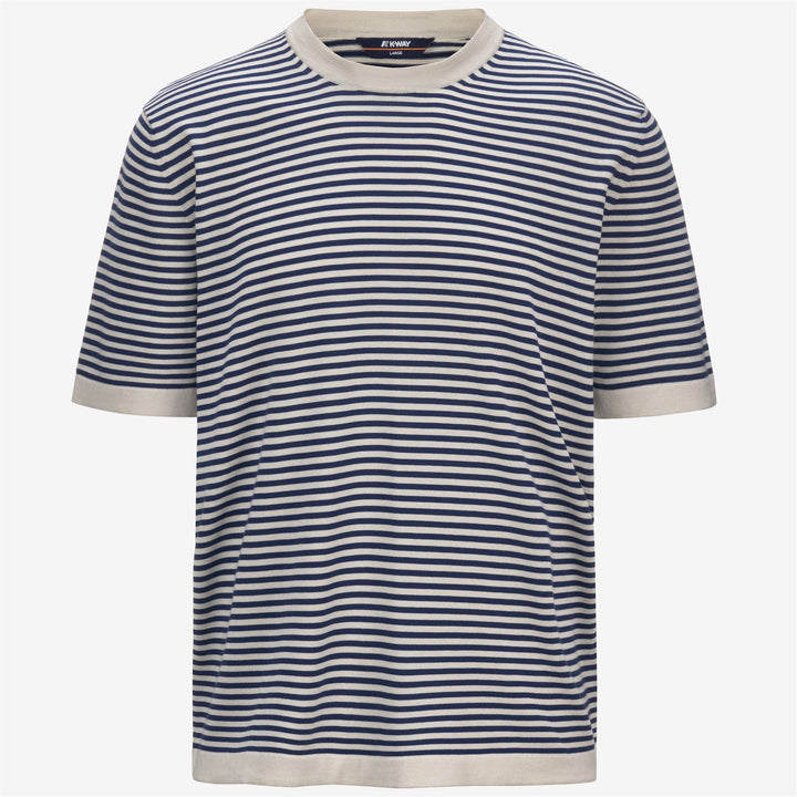 COMBE STRIPES - Knitwear - Pull  Over - MAN - BEIGE LT-BLUE DEPTHS