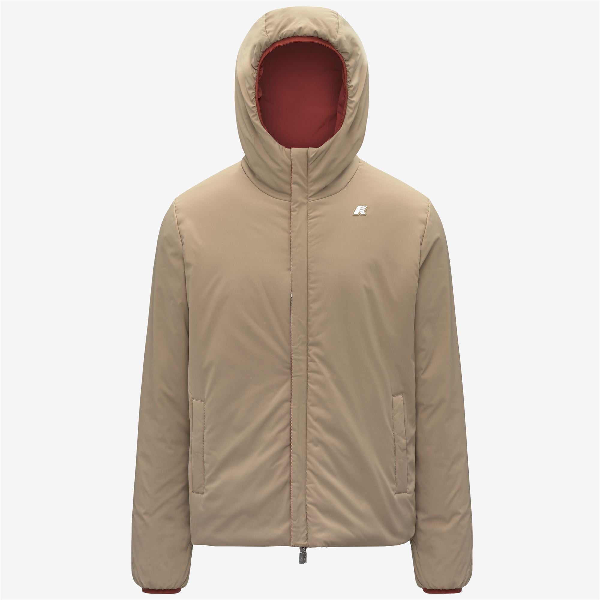 Jackets_Man_JACK ST WARM DOUBLE_Short_Red Dk Chili - Beige Khaki - Commercial 2