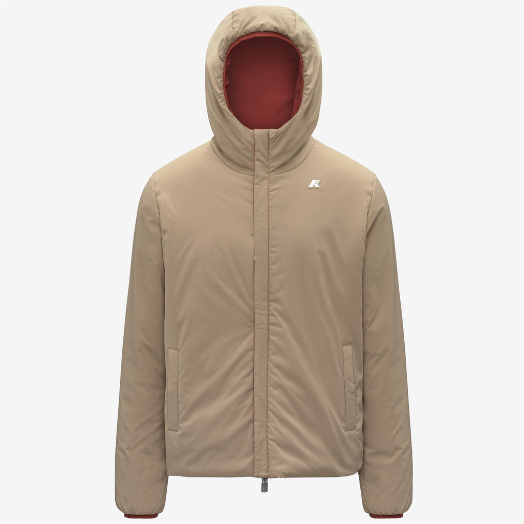 Jackets_Man_JACK ST WARM DOUBLE_Short_Red Dk Chili - Beige Khaki - Commercial 2