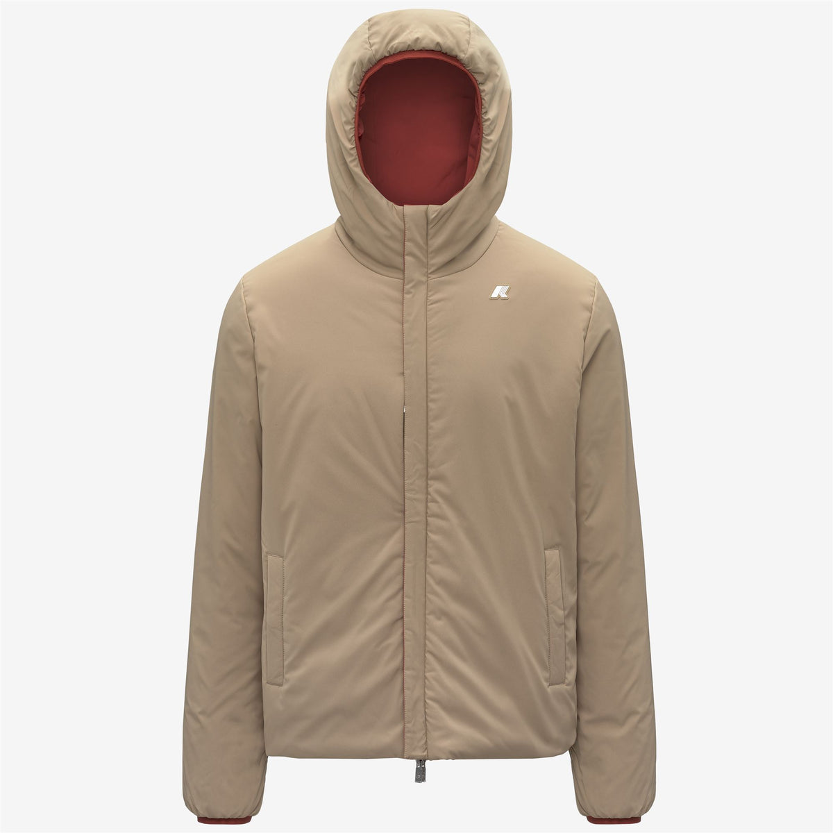 Jackets_Man_JACK ST WARM DOUBLE_Short_Red Dk Chili - Beige Khaki - Commercial 2