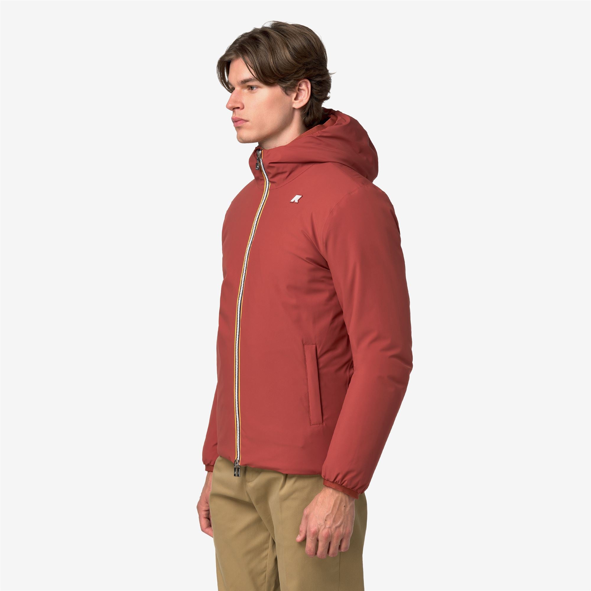 Jackets_Man_JACK ST WARM DOUBLE_Short_Red Dk Chili - Beige Khaki - Commercial 5