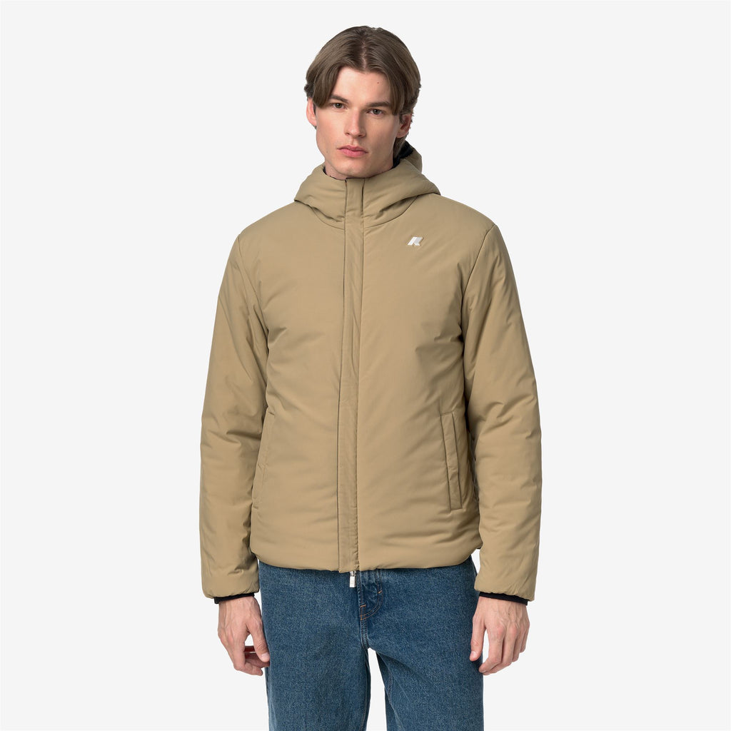 Jackets_Man_JACK ST WARM DOUBLE_Short_Black Pure - Beige Khaki - Commercial 3