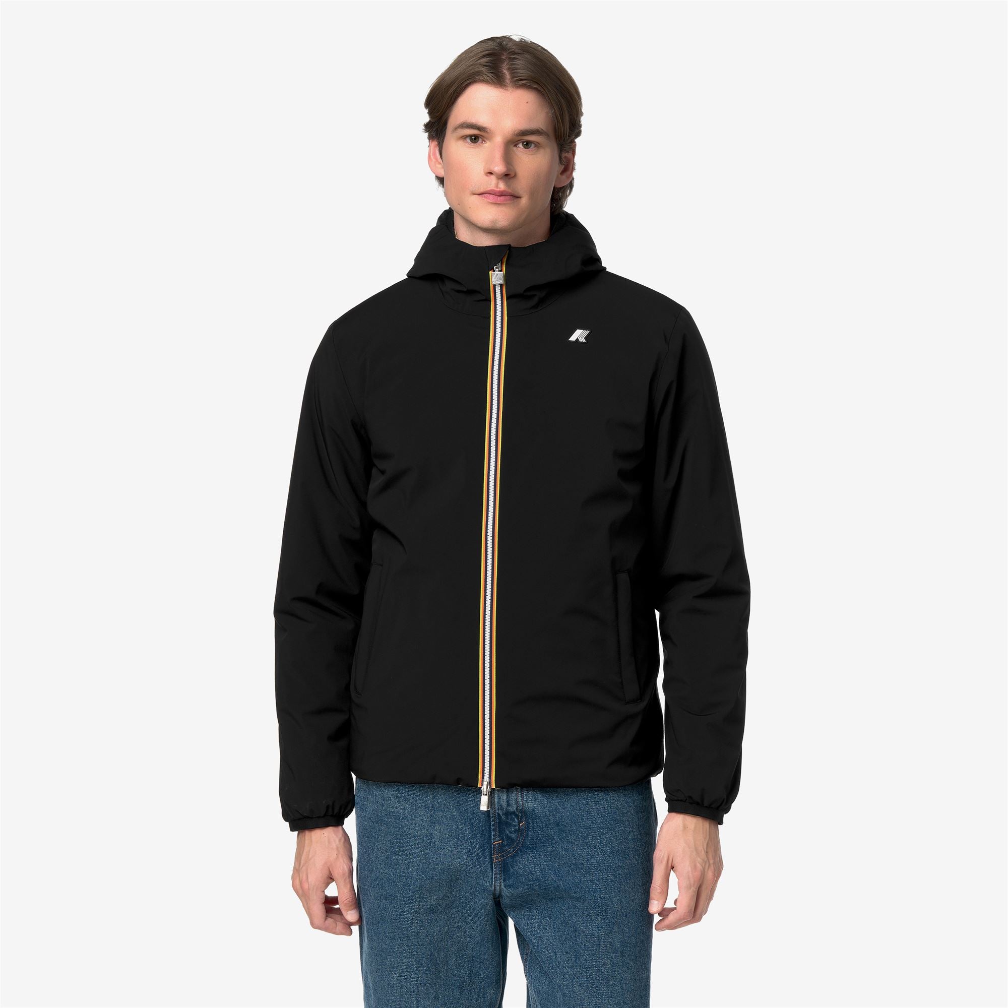 Jackets_Man_JACK ST WARM DOUBLE_Short_Black Pure - Beige Khaki - Commercial 4