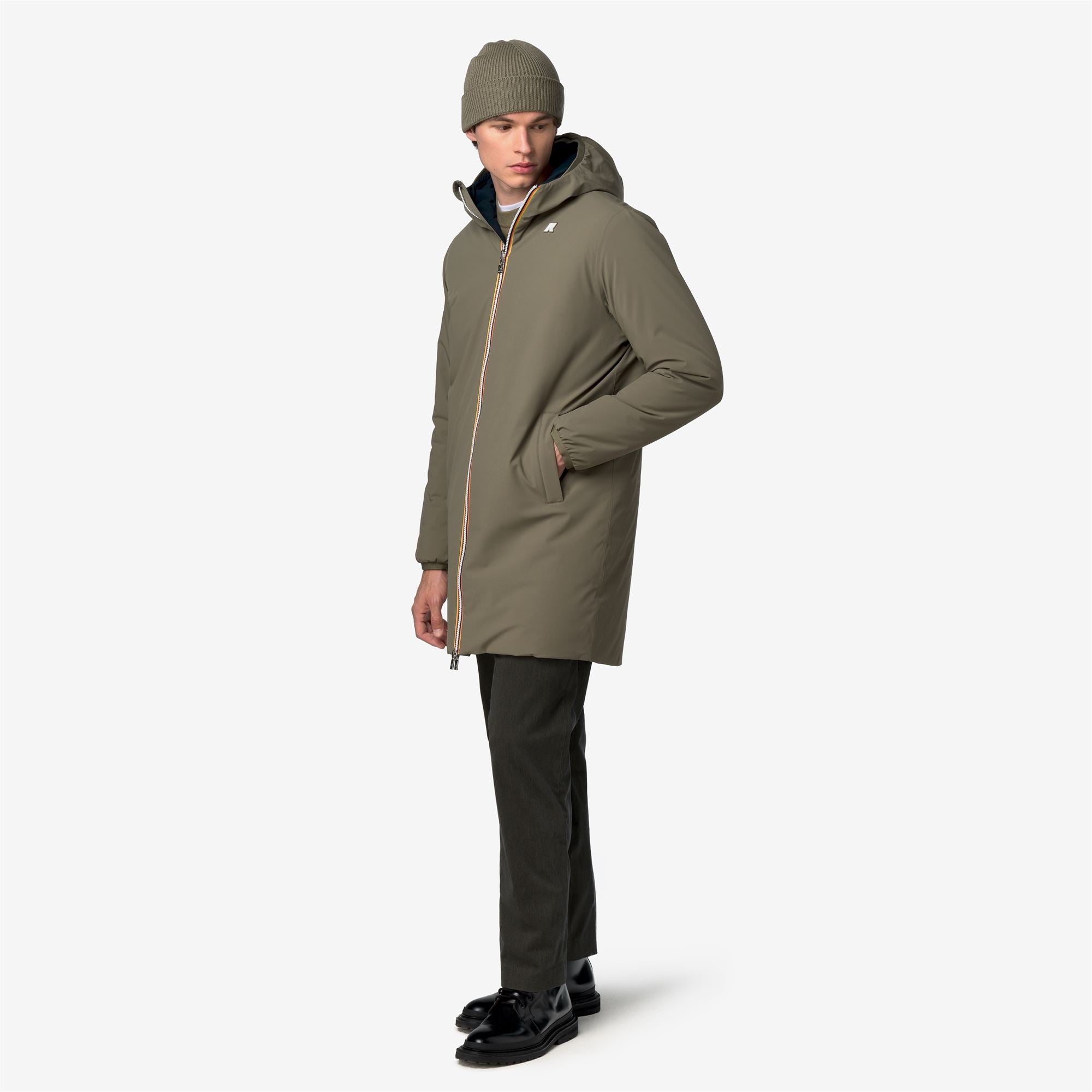 Jackets_Man_JACOB ST WARM DOUBLE_3/4 Length_Green Army - Blue Depth - Commercial 7