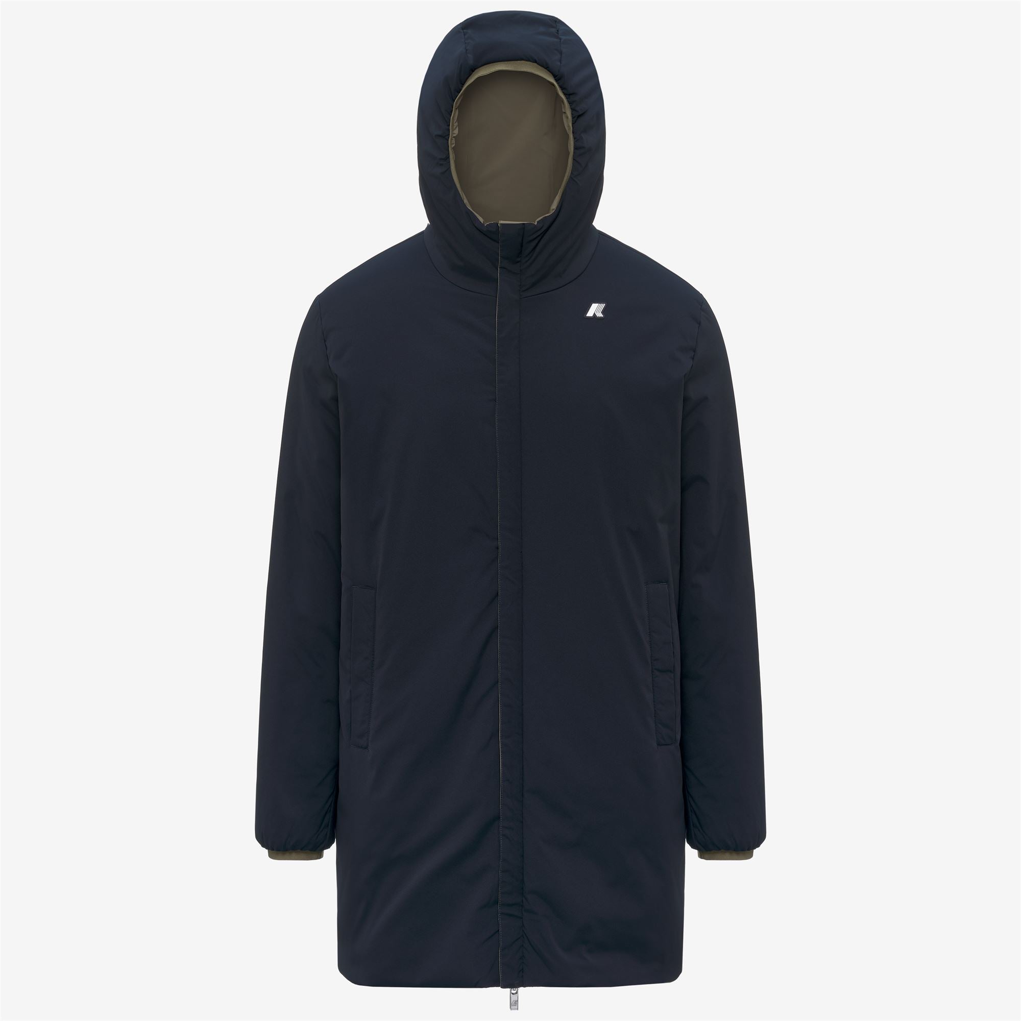 Jackets_Man_JACOB ST WARM DOUBLE_3/4 Length_Green Army - Blue Depth - Commercial 2