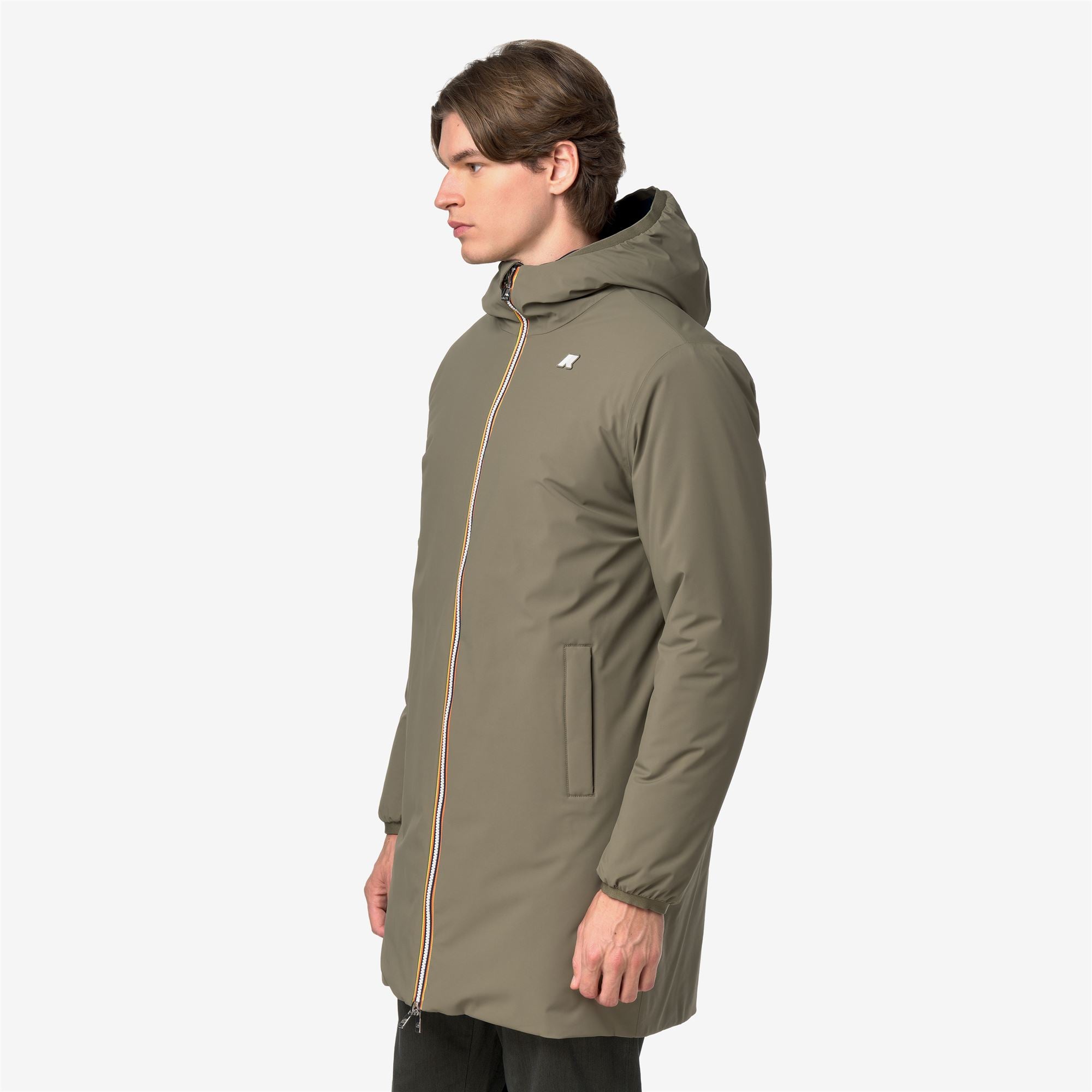 Jackets_Man_JACOB ST WARM DOUBLE_3/4 Length_Green Army - Blue Depth - Commercial 5