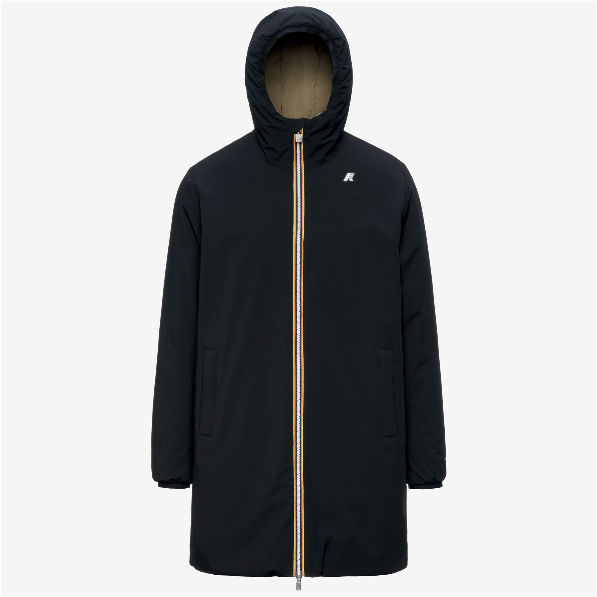 Jackets_Man_JACOB ST WARM DOUBLE_3/4 Length_Black Pure - Green Army - Commercial 1