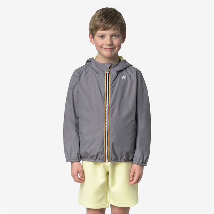 P. JAKE PLUS.2 DOUBLE - Vestes - Court - Garçon - Grey Frost-Yellow Lime 3