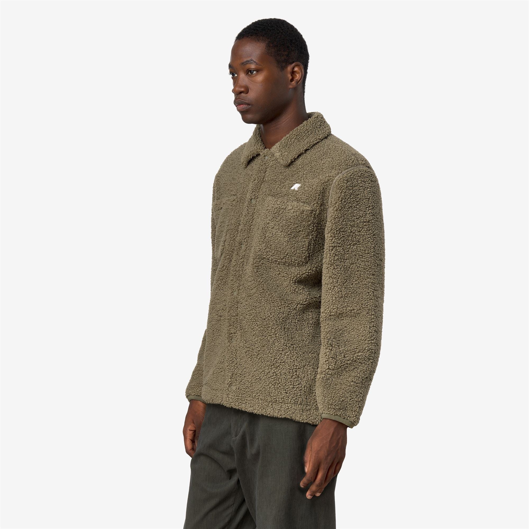 Fleece_Man_CAMERON SHERPA POLAR_Jacket_Green Army-Green Army - Commercial 5