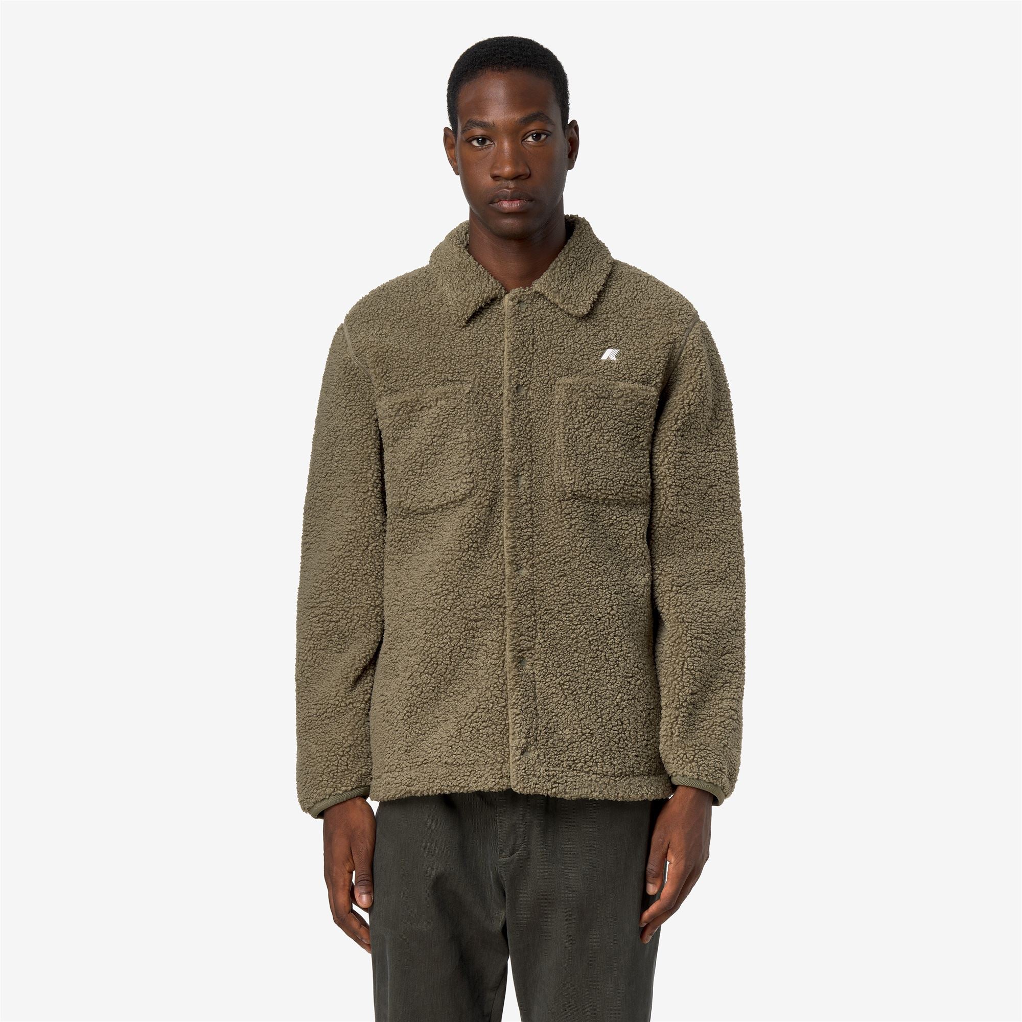 Fleece_Man_CAMERON SHERPA POLAR_Jacket_Green Army-Green Army - Commercial 4