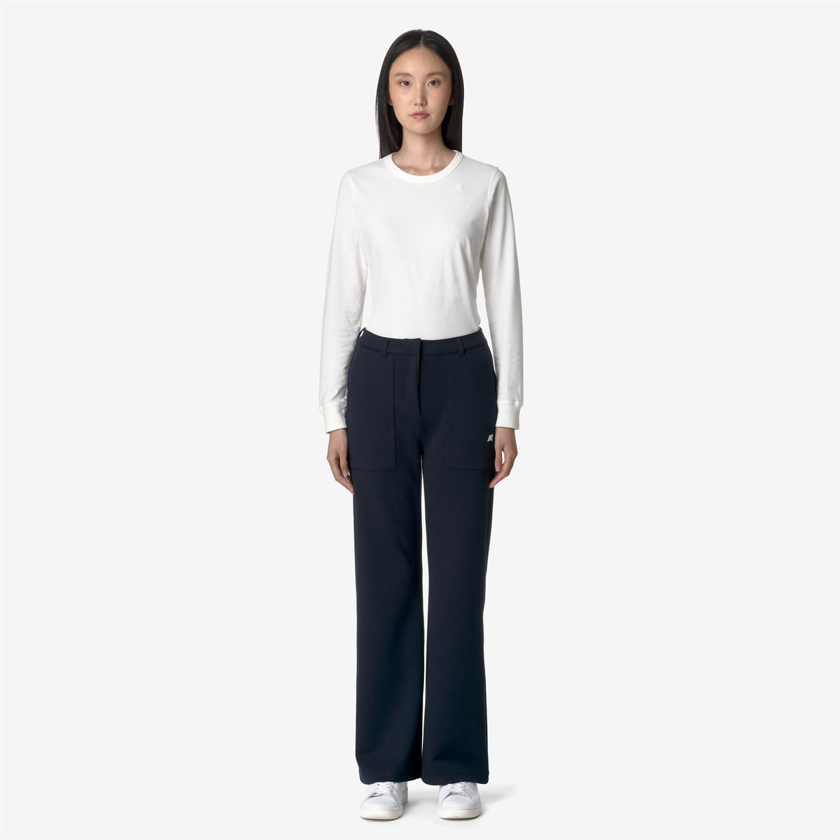 Pants_WOMAN_JANINNE LIGHT SPACER_Sport Trousers_Blue Depth - Commercial 4