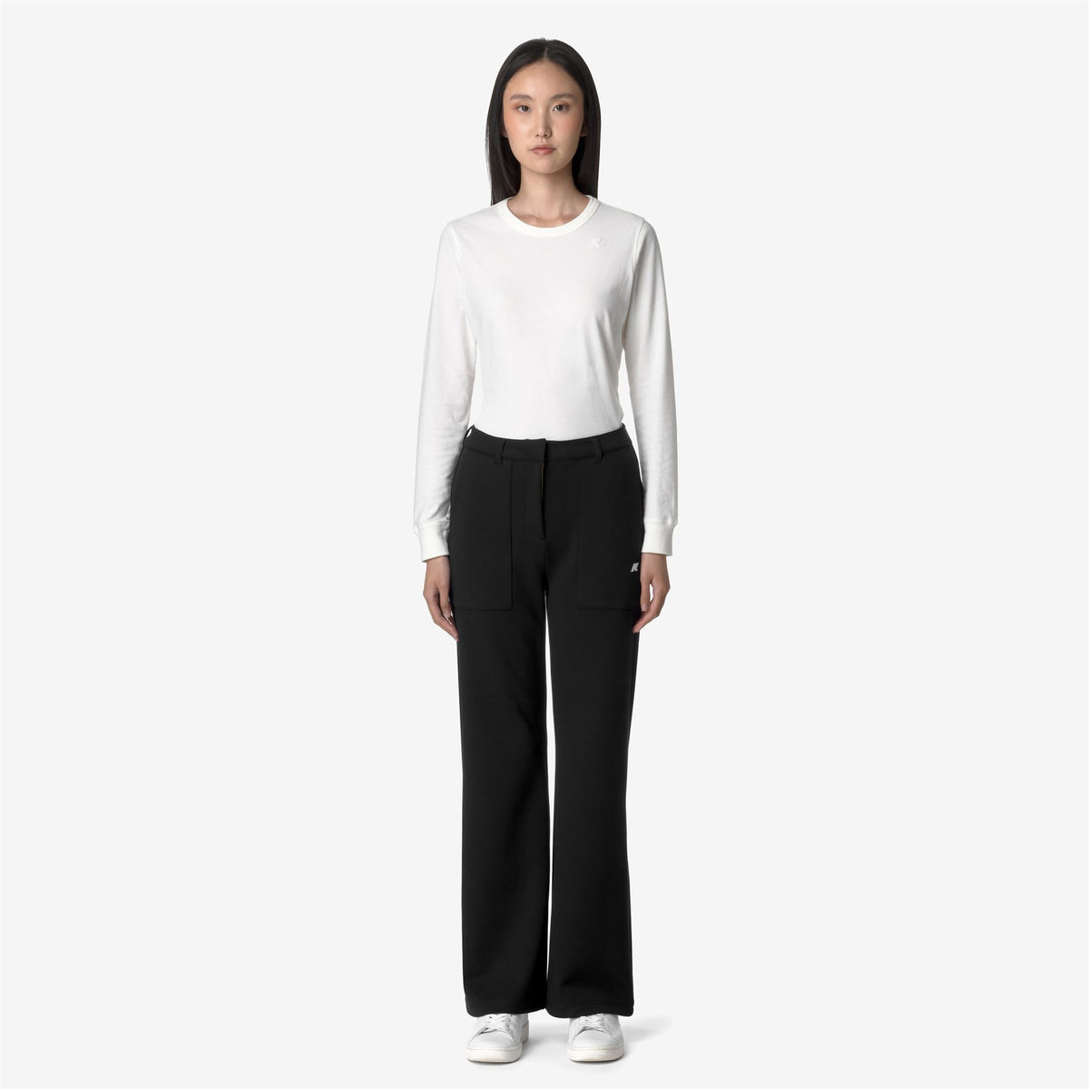 Pants_WOMAN_JANINNE LIGHT SPACER_Sport Trousers_Black Pure - Commercial 4