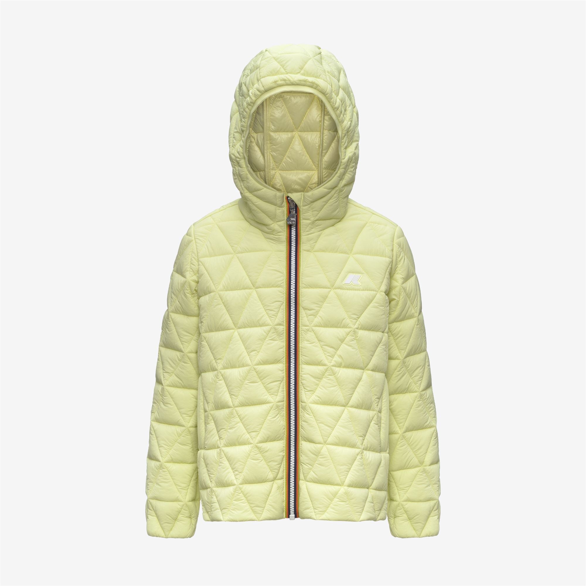 Jackets_Girl_P. MADLAINE DIAMOND QUILTED WARM_Short_Yellow Lime - Commercial 1