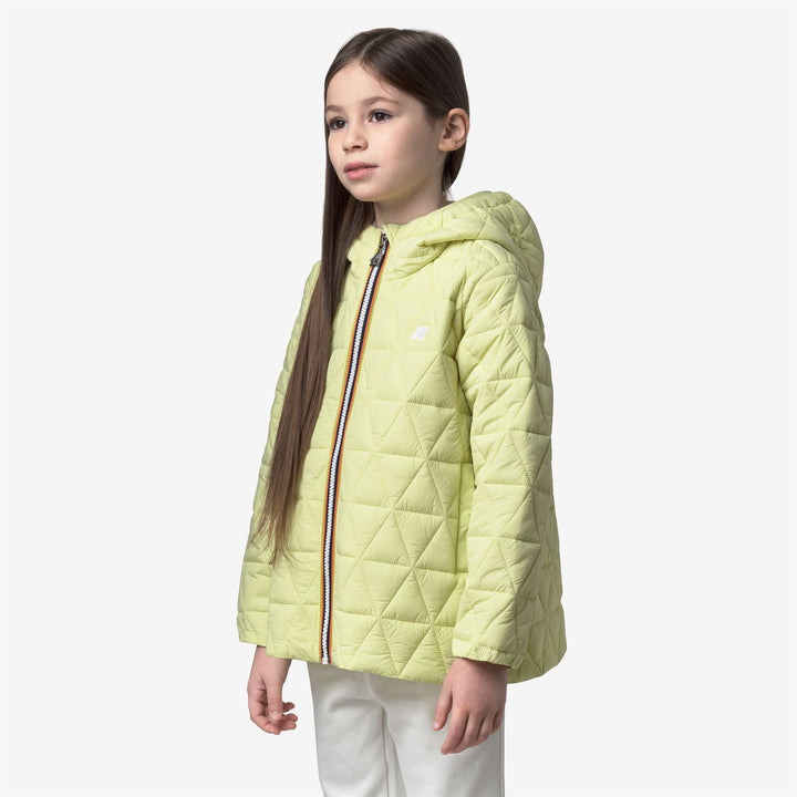 P. MADLAINE DIAMOND QUILTED WARM - Vestes - Court - Fille - Yellow Lime 3