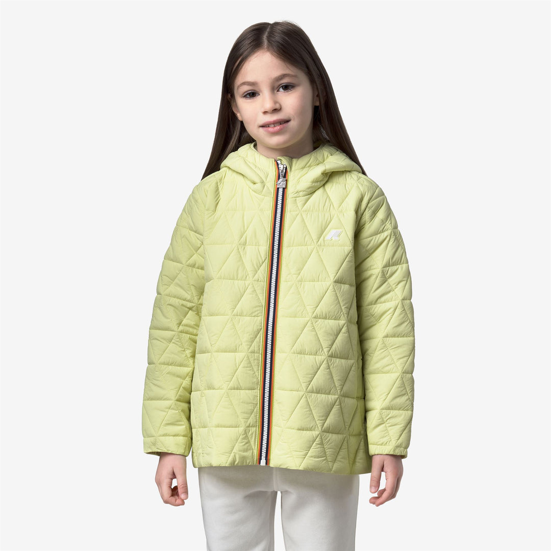 P. MADLAINE DIAMOND QUILTED WARM - Vestes - Court - Fille - Yellow Lime main