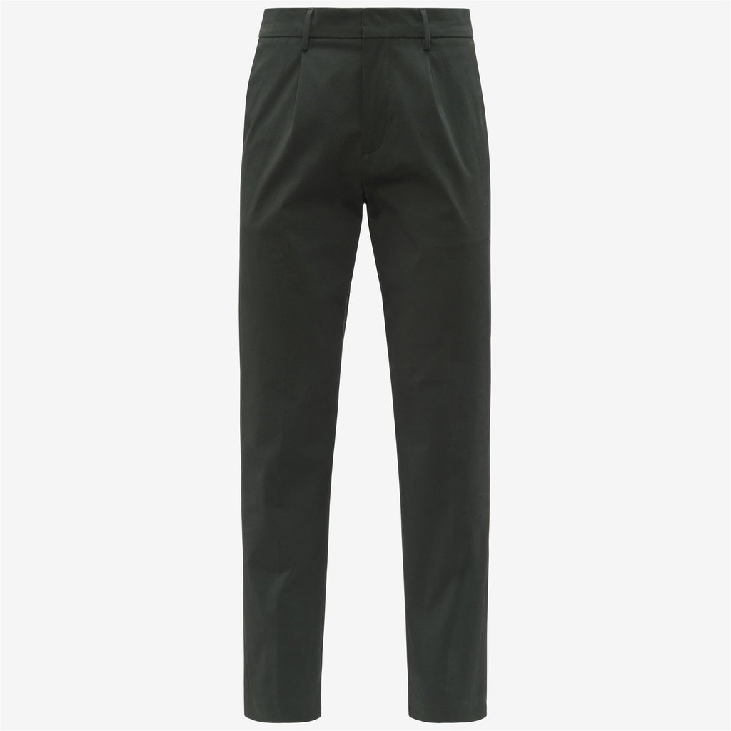Pants_MAN_AILTON TWILL TECH PEACH_Chino_GREEN BLACKISH - Commercial 1