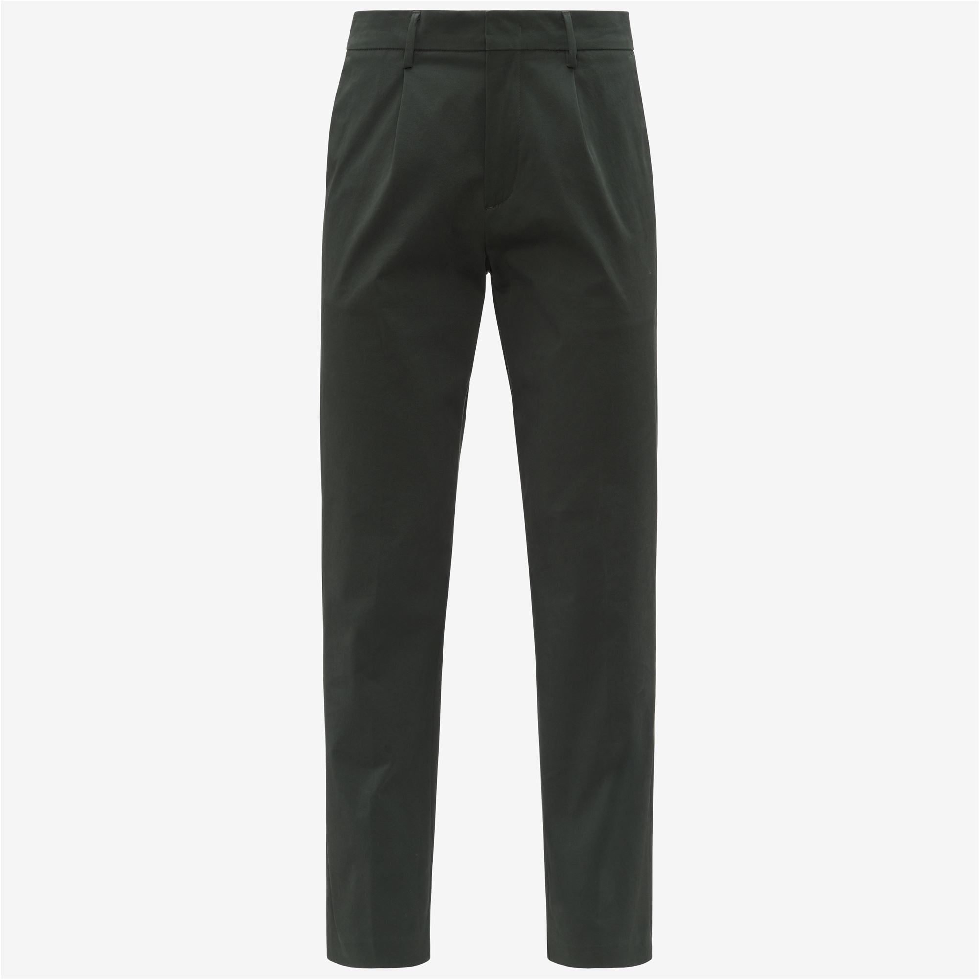 Pants_MAN_AILTON TWILL TECH PEACH_Chino_GREEN BLACKISH - Commercial 1