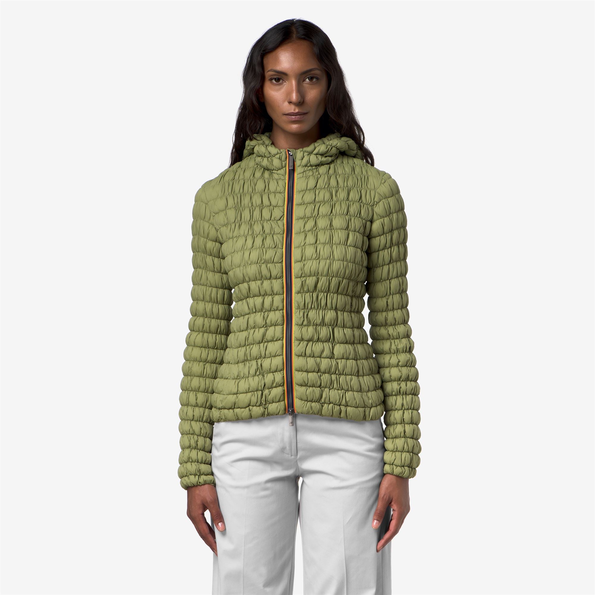 Jackets_Woman_SHYDA TECH WARM_Short_GREEN GOLD - Commercial 4