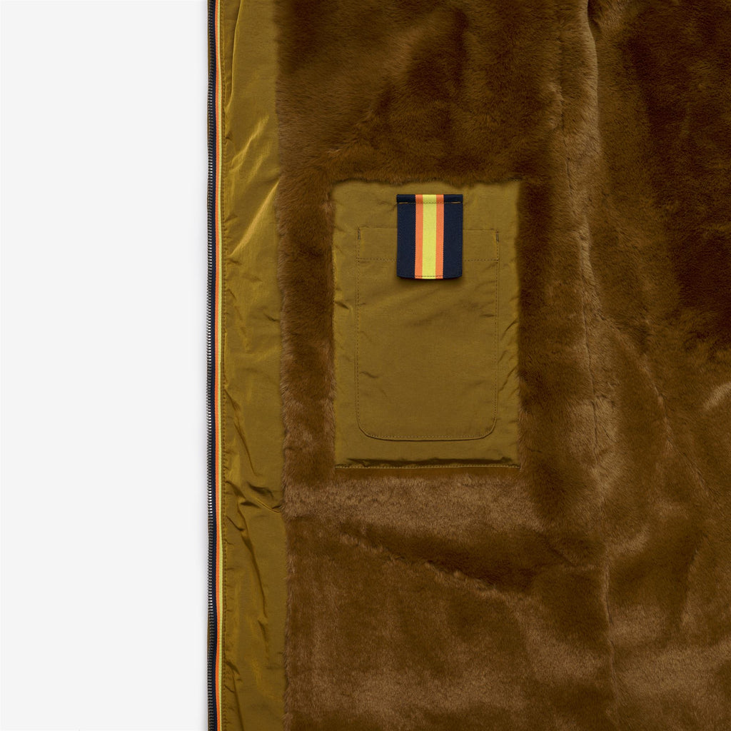 Jackets_Woman_DINA SHINY NYLON FUR_Long_BROWN - Commercial 2