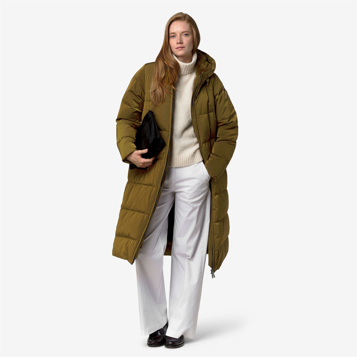 Jackets_Woman_DINA SHINY NYLON FUR_Long_BROWN - Commercial 7