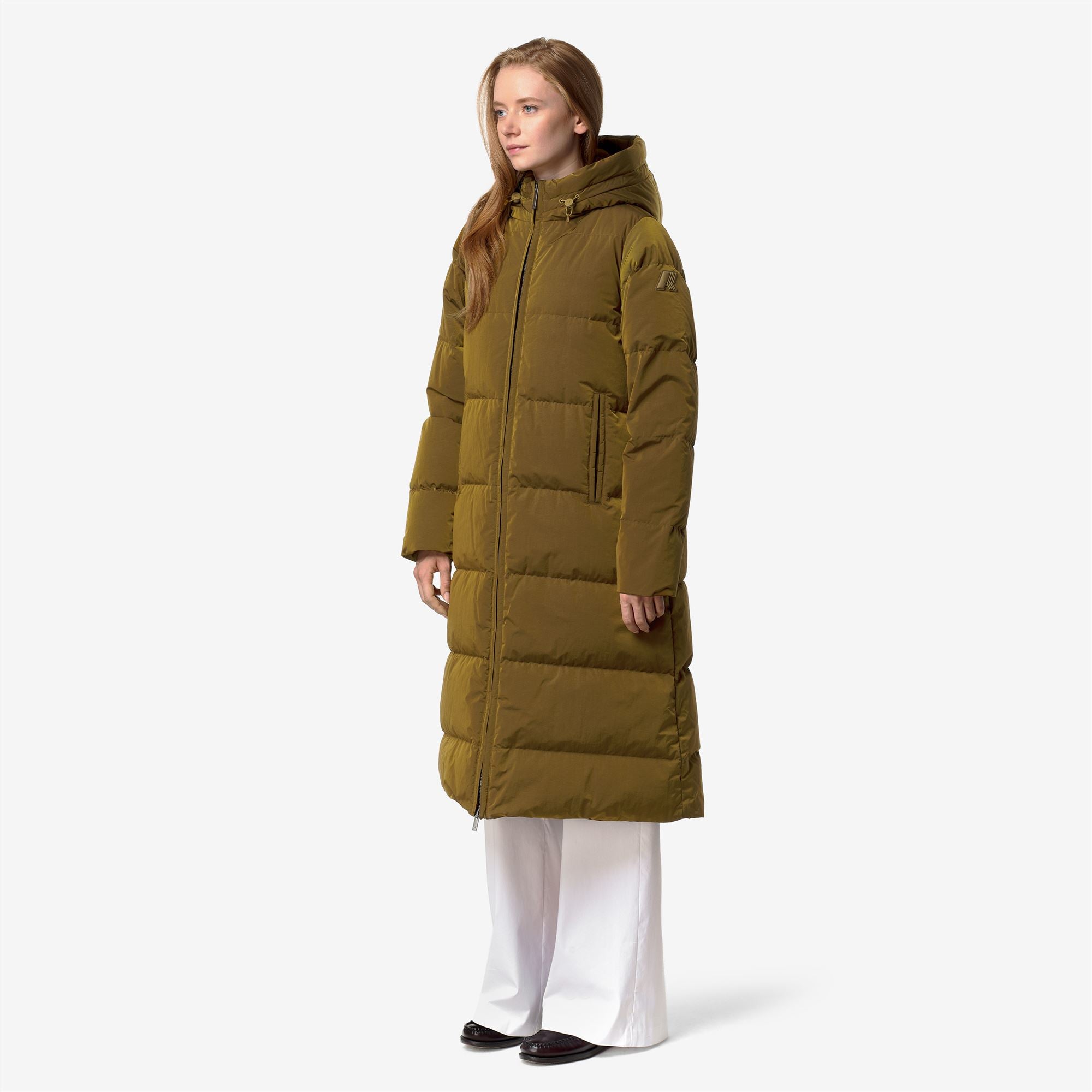 Jackets_Woman_DINA SHINY NYLON FUR_Long_BROWN - Commercial 5