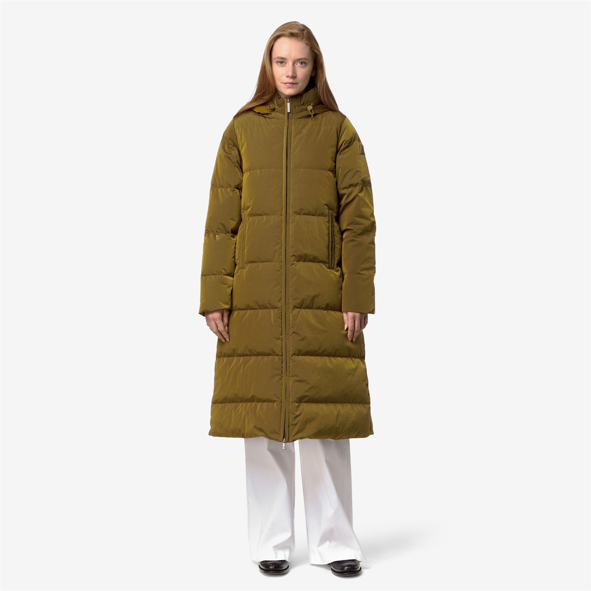 Jackets_Woman_DINA SHINY NYLON FUR_Long_BROWN - Commercial 4