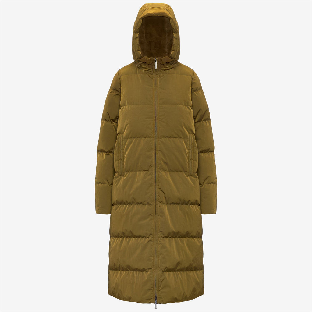 Jackets_Woman_DINA SHINY NYLON FUR_Long_BROWN - Commercial 1