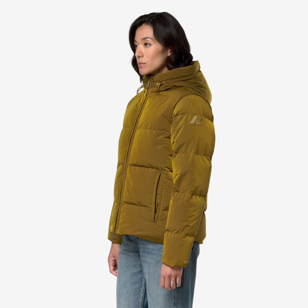 Jackets_Woman_DONNA SHINY NYLON FUR_Short_BROWN - Commercial 5