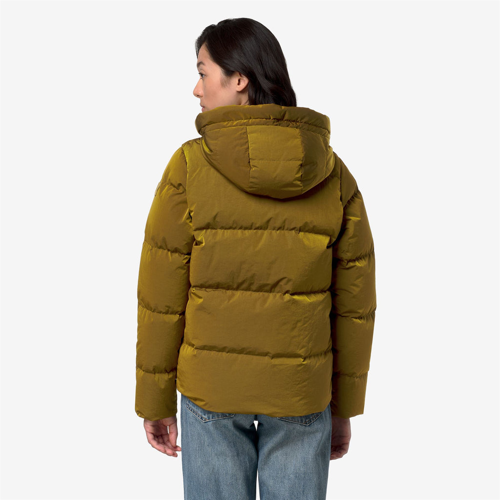 Jackets_Woman_DONNA SHINY NYLON FUR_Short_BROWN - Commercial 6