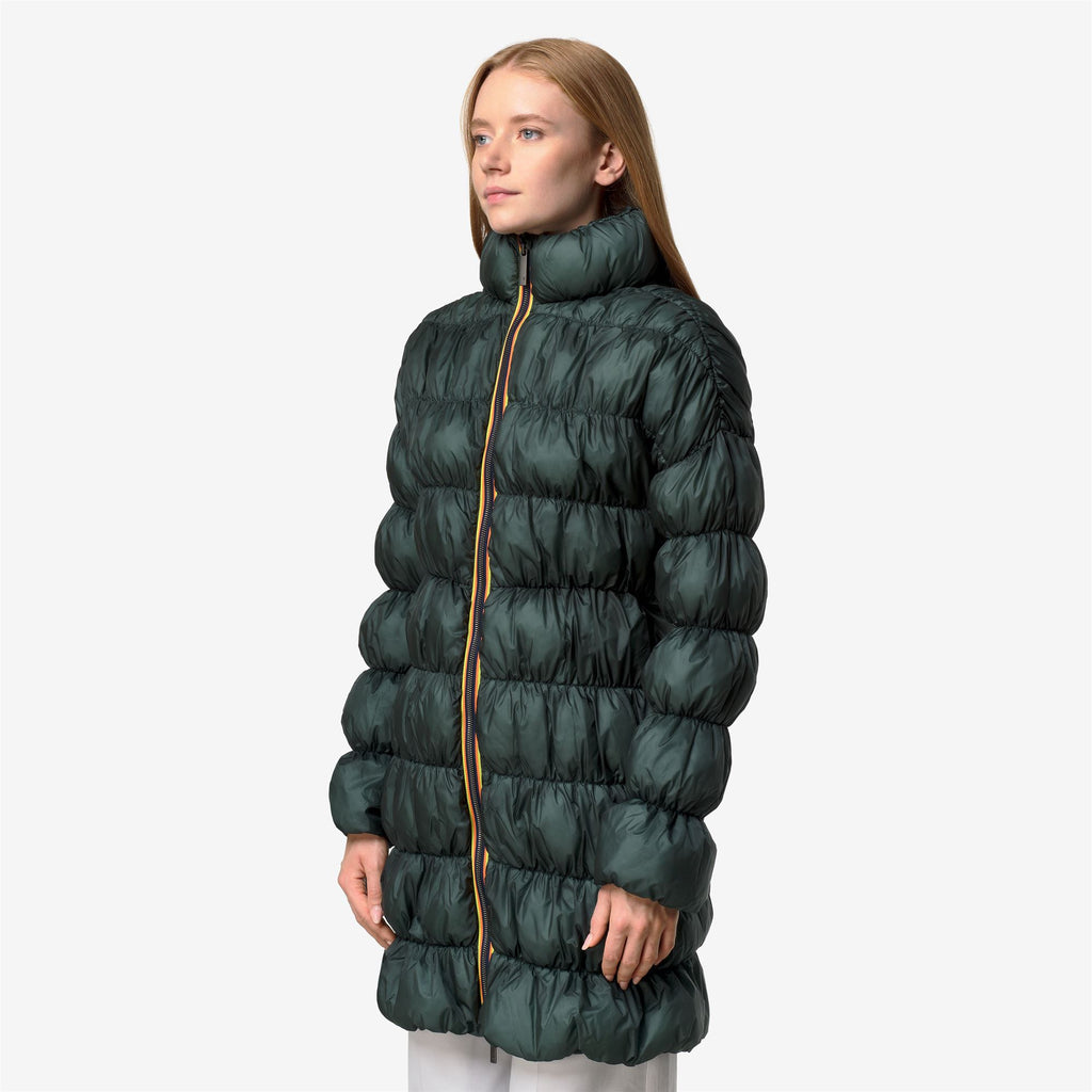 Jackets_Woman_JIN MAXI RUFFLES_Long_Green Balsam - Commercial 5