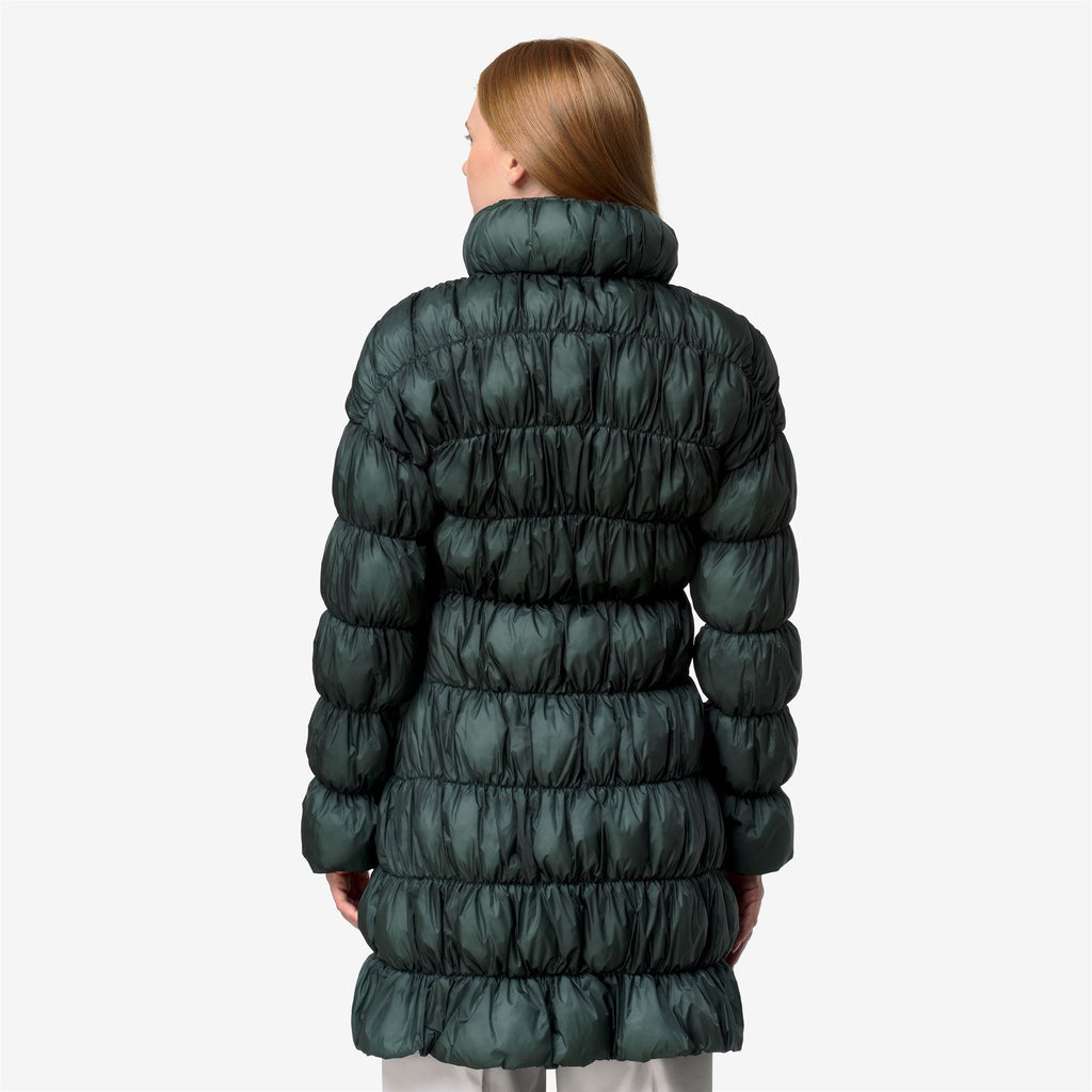 Jackets_Woman_JIN MAXI RUFFLES_Long_Green Balsam - Commercial 6