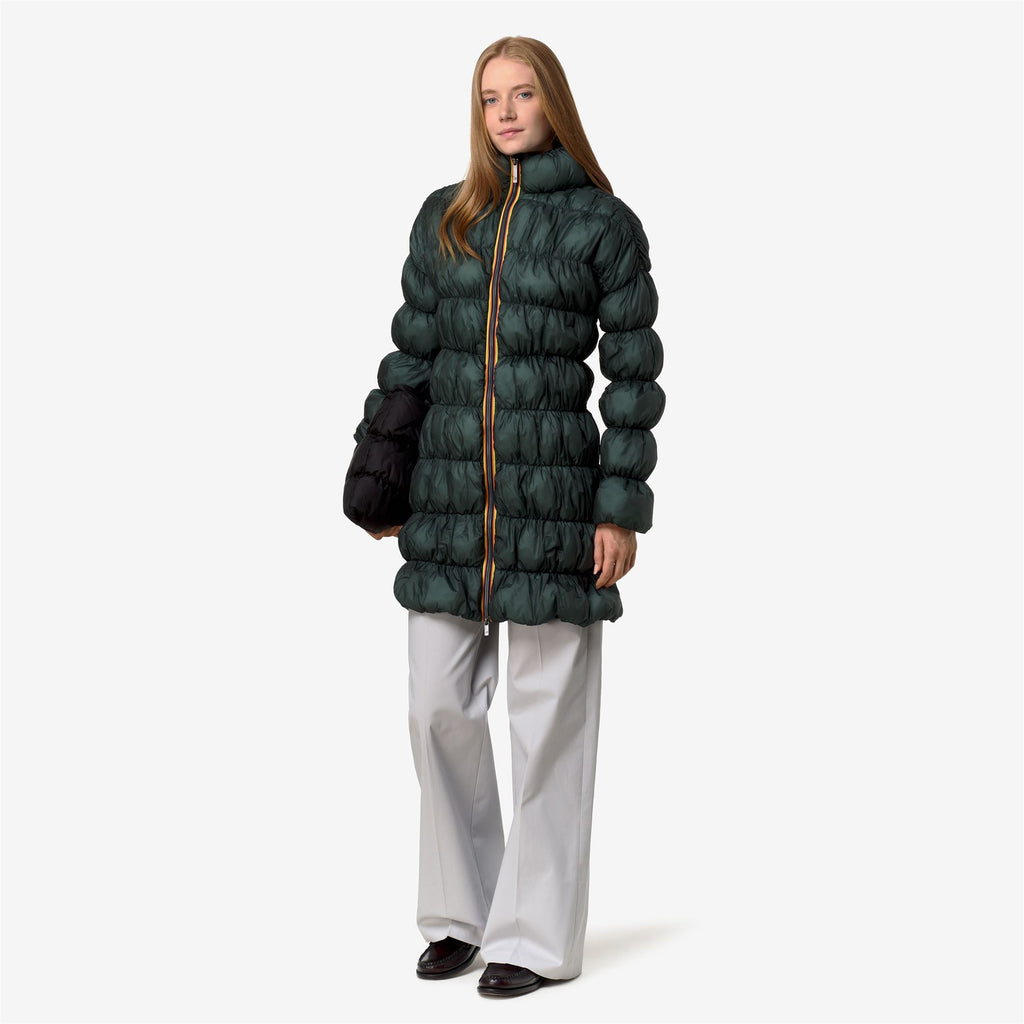 Jackets_Woman_JIN MAXI RUFFLES_Long_Green Balsam - Commercial 7