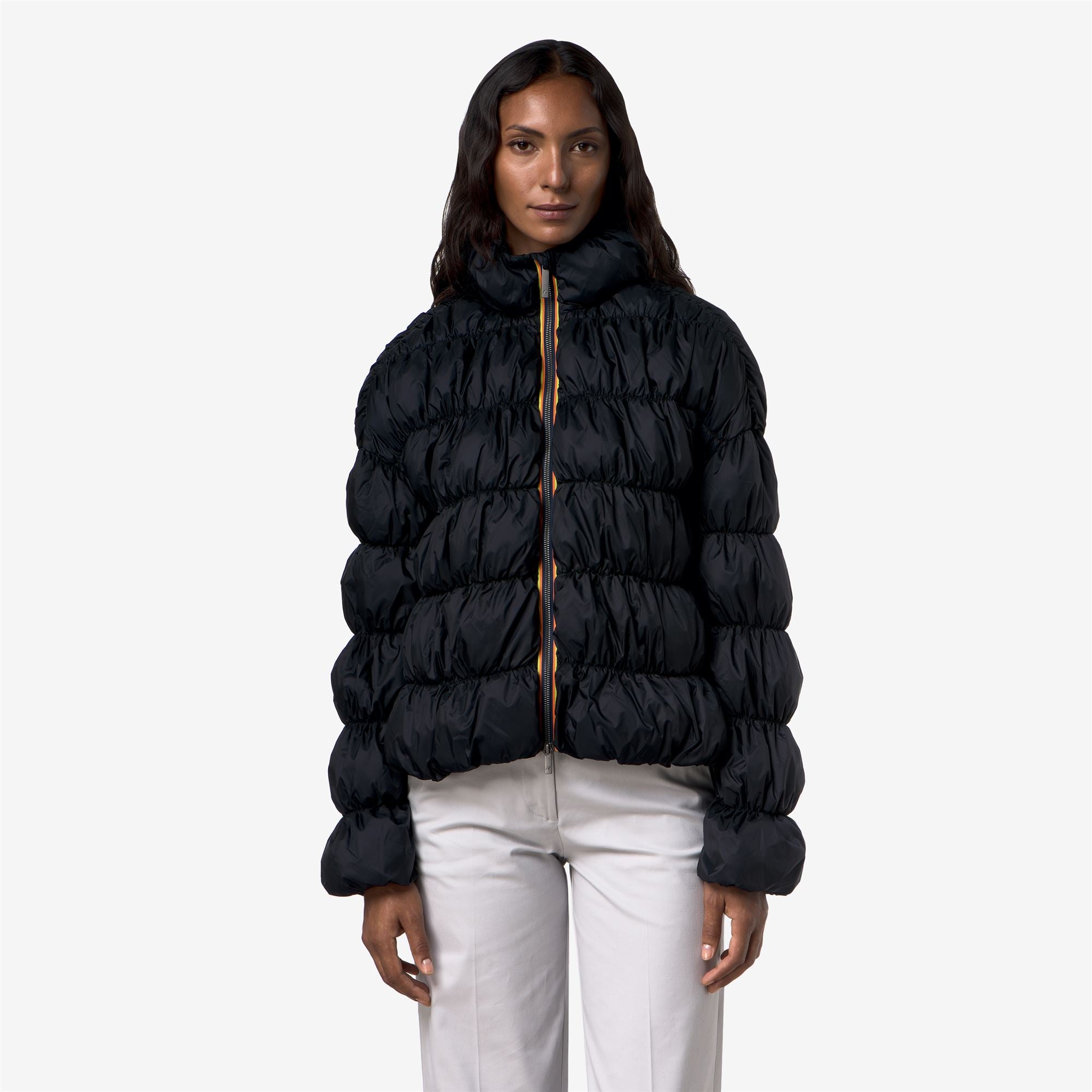 Jackets_Woman_FRAYN MAXI RUFFLES_Short_Blue Depth - Commercial 4