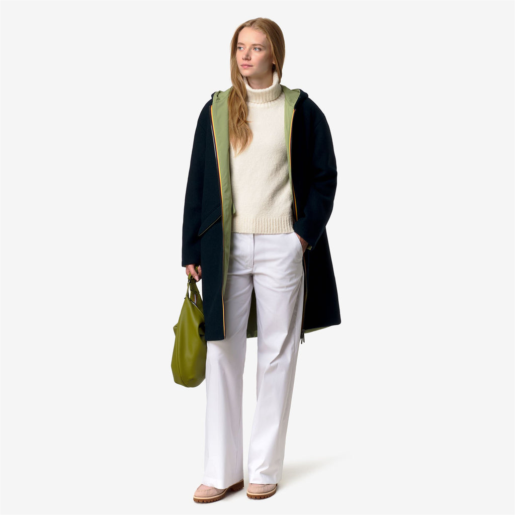 Jackets_Woman_SHALA WOOL BONDED DOUBLE_3/4 Length_Blue Depth - Green Gold - Commercial 7