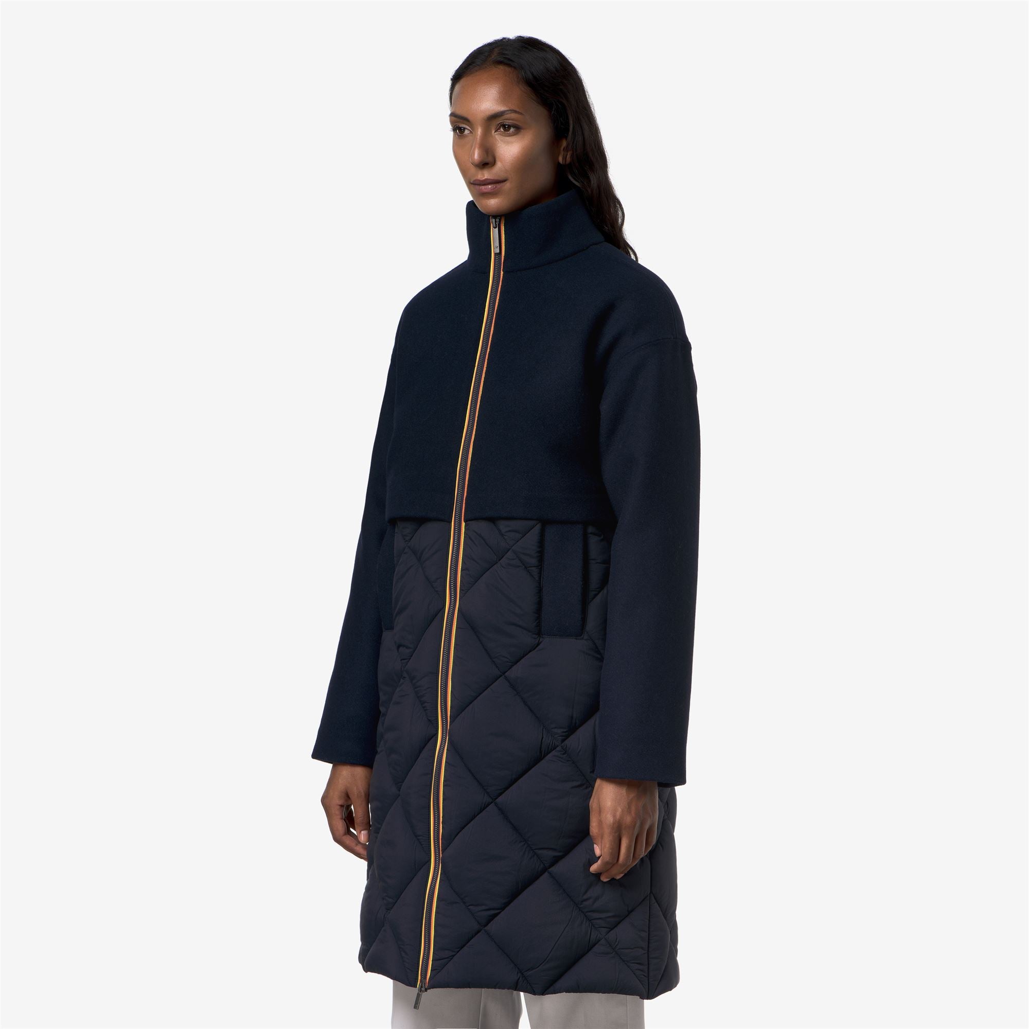 Jackets_Woman_MINDY WOOL NYLON WARM_3/4 Length_Blue Depth - Commercial 5