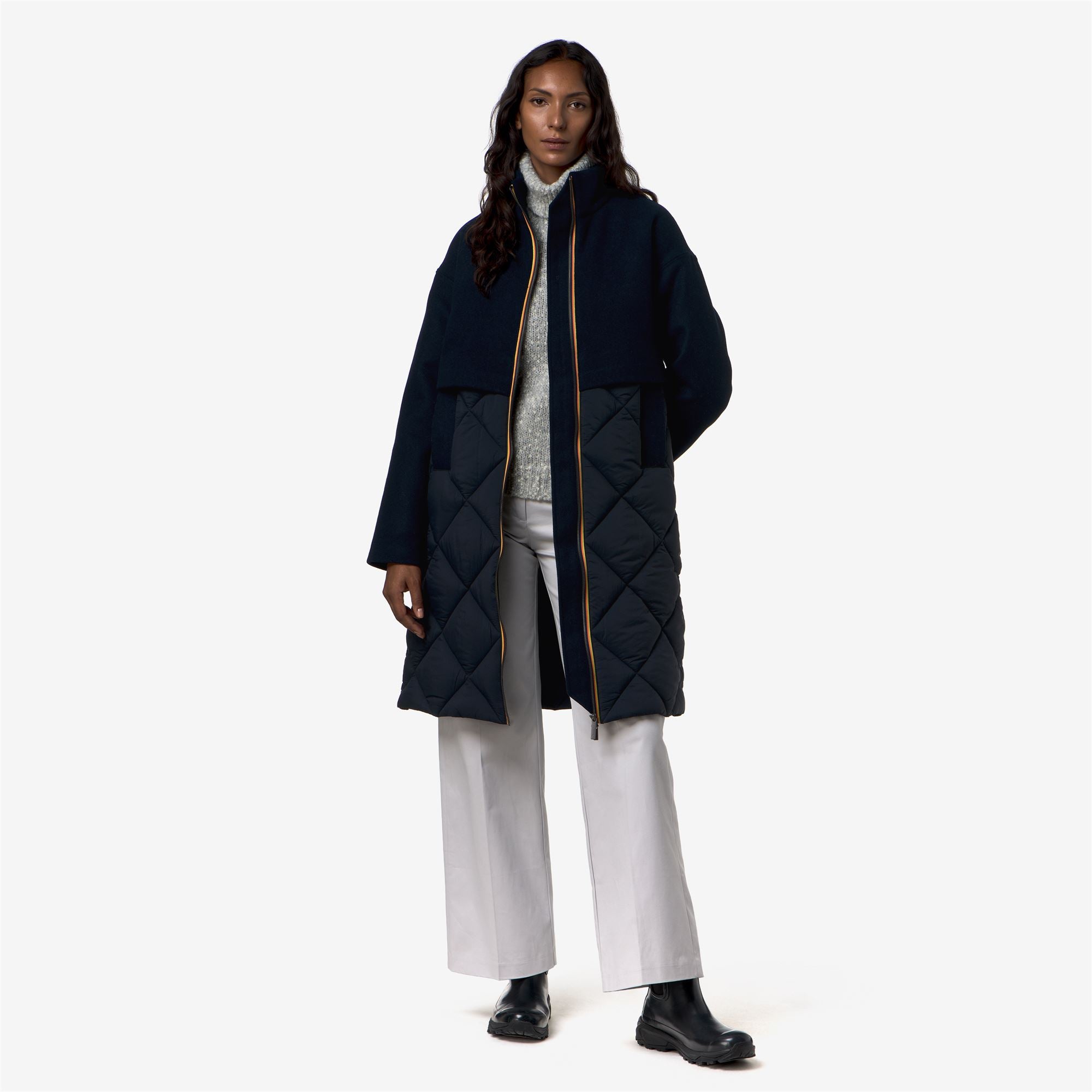 Jackets_Woman_MINDY WOOL NYLON WARM_3/4 Length_Blue Depth - Commercial 7