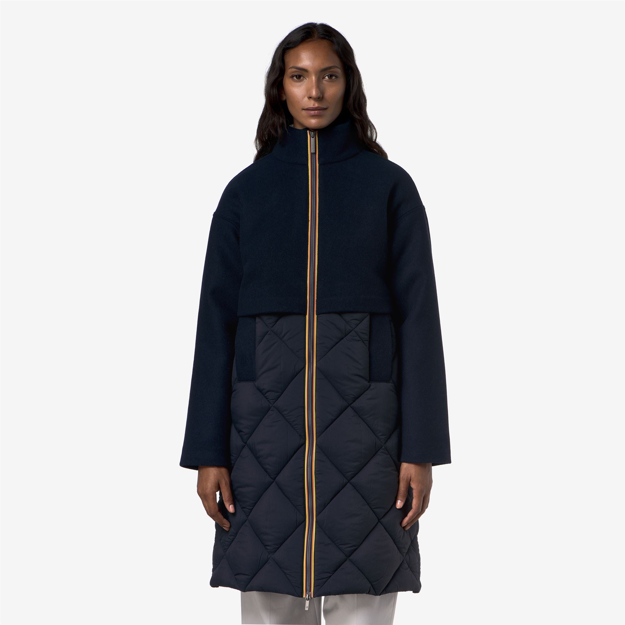 Jackets_Woman_MINDY WOOL NYLON WARM_3/4 Length_Blue Depth - Commercial 4