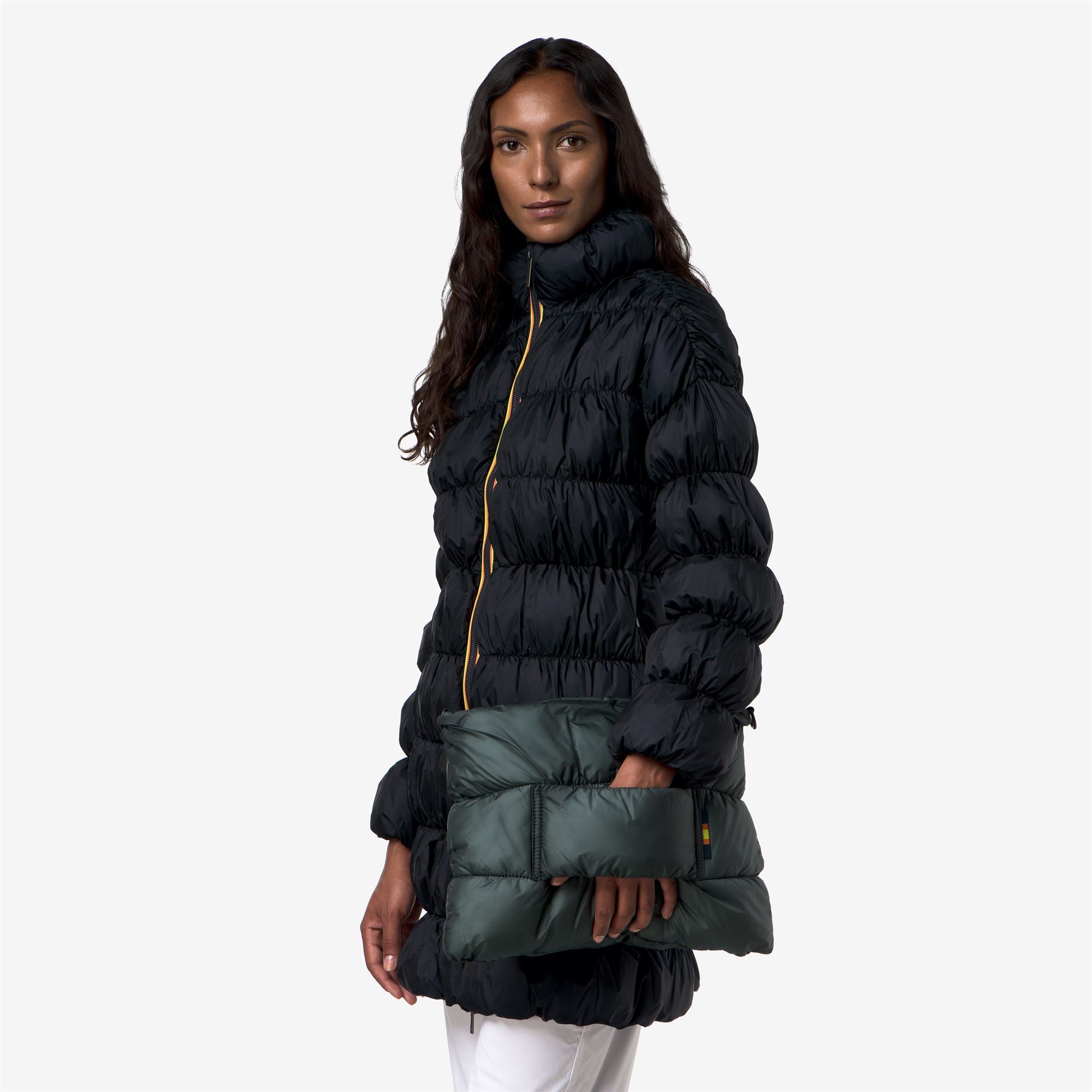 Bags_Woman_MATELIS MAXI RUFFLE_Pochette_Green Balsam - Commercial 6