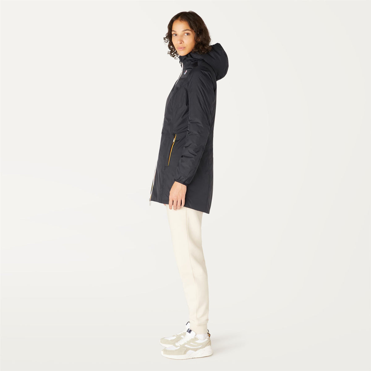 Jackets_WOMAN_DENISE THERMO PLUS.2 DOUBLE_3/4 Length_Black Pure - Blue Depth - Commercial 5