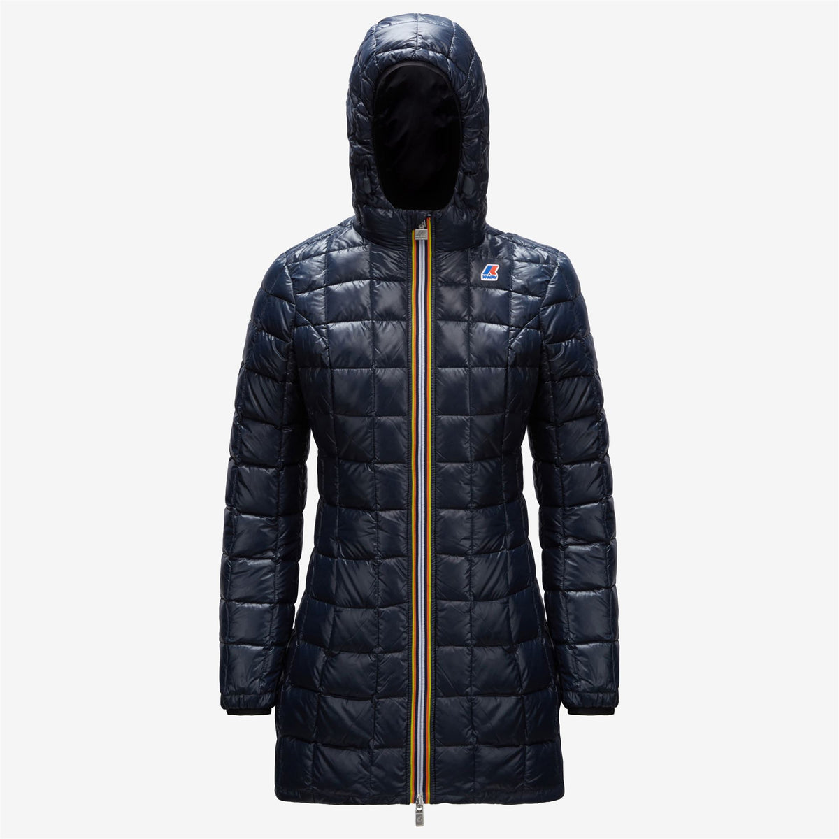 Jackets_WOMAN_DENISE THERMO PLUS.2 DOUBLE_3/4 Length_Black Pure - Blue Depth - Commercial 2