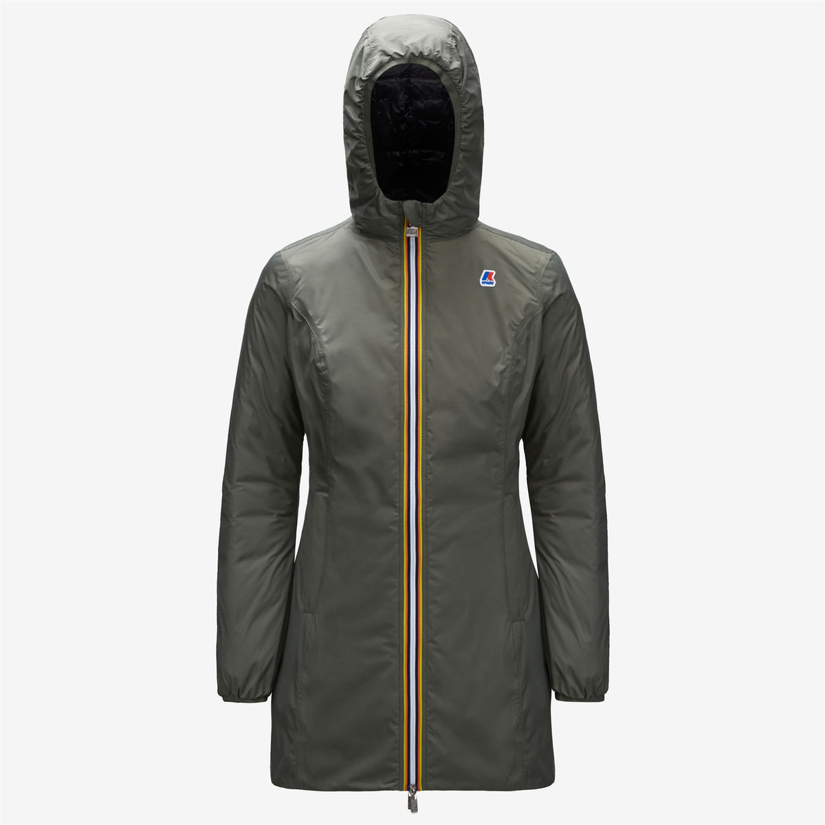 Jackets_WOMAN_DENISE THERMO PLUS.2 DOUBLE_3/4 Length_GREEN BLACKISH  - Black Pure - Commercial 1