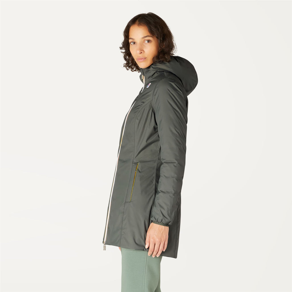 Jackets_WOMAN_DENISE THERMO PLUS.2 DOUBLE_3/4 Length_GREEN BLACKISH  - Black Pure - Commercial 5