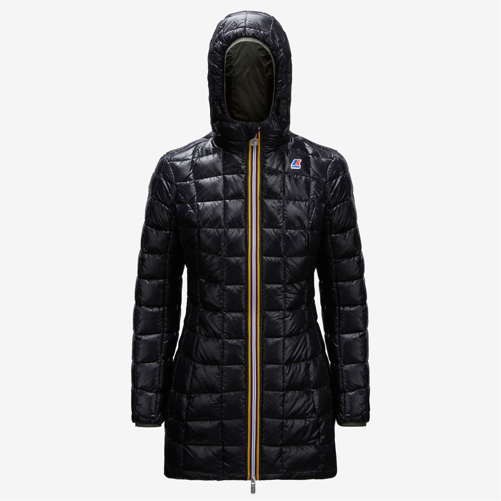 Jackets_WOMAN_DENISE THERMO PLUS.2 DOUBLE_3/4 Length_GREEN BLACKISH  - Black Pure - Commercial 2