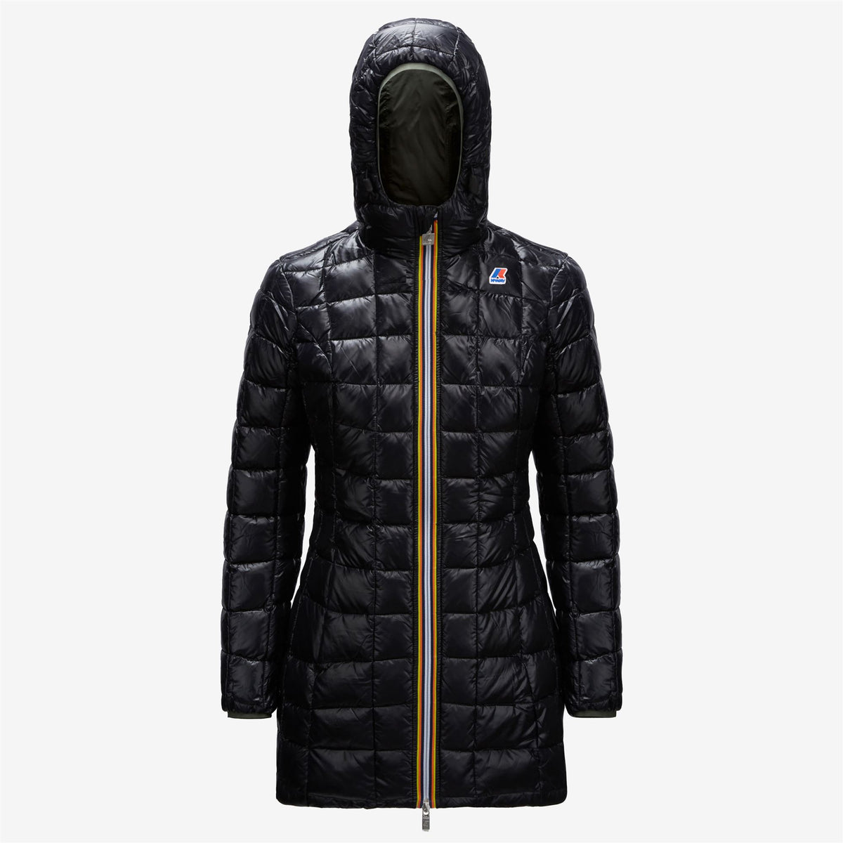 Jackets_WOMAN_DENISE THERMO PLUS.2 DOUBLE_3/4 Length_GREEN BLACKISH  - Black Pure - Commercial 2